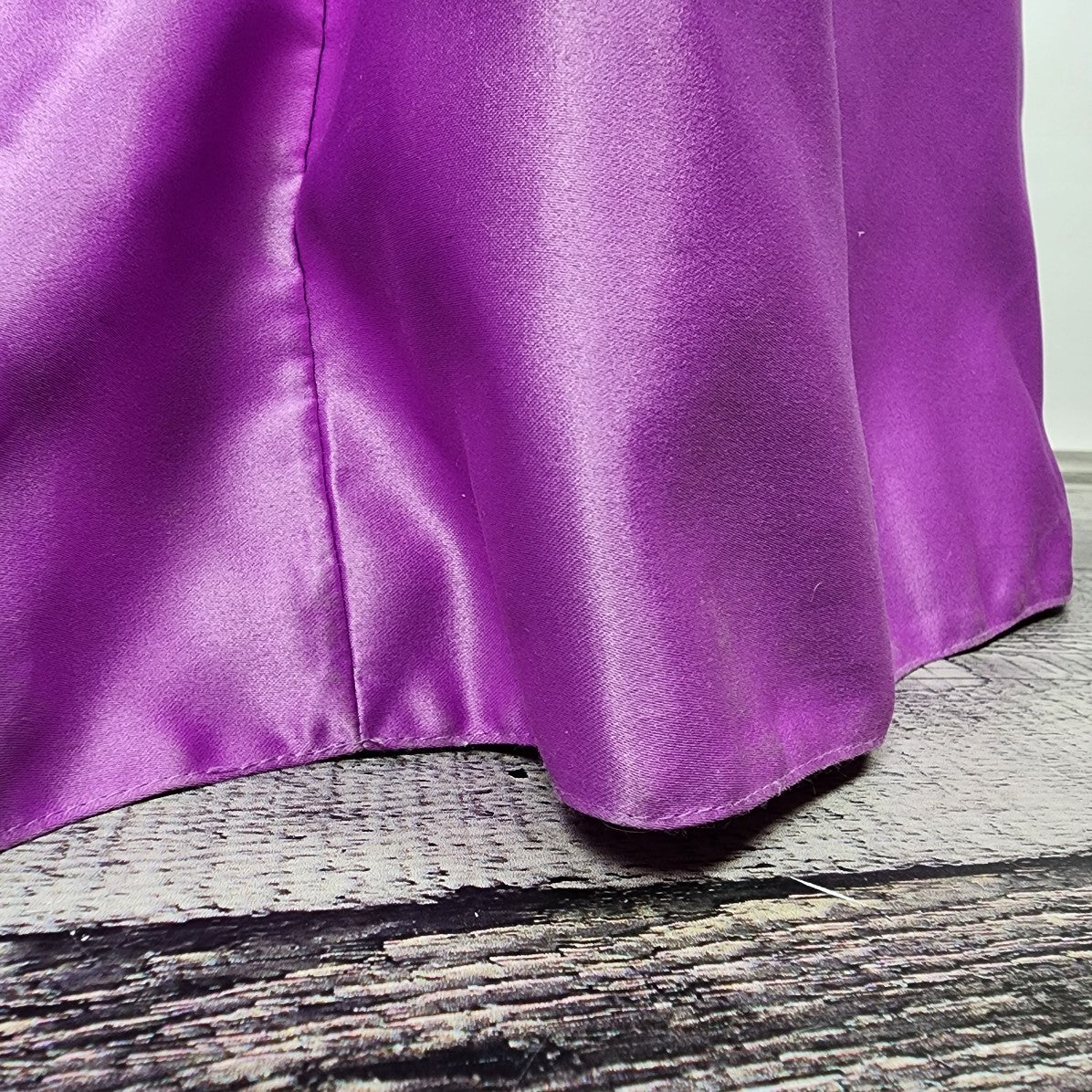 Rachel Allan Purple Lace Satin Beaded Grad Gown Size S/M