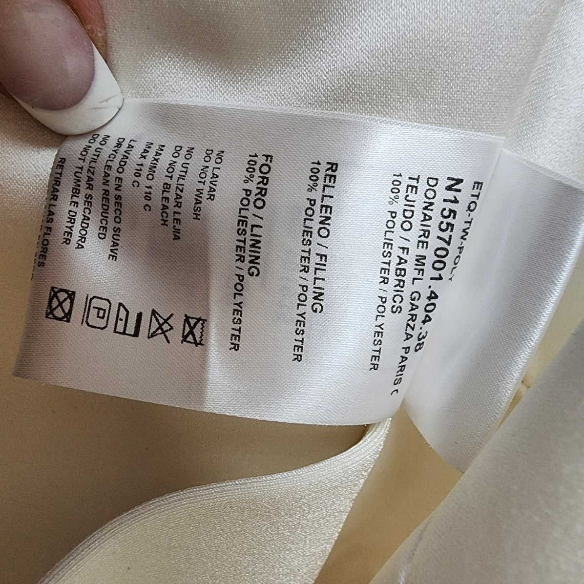 Pronovias Ivory Beaded Ruffle Sequined Wedding Gown Size S