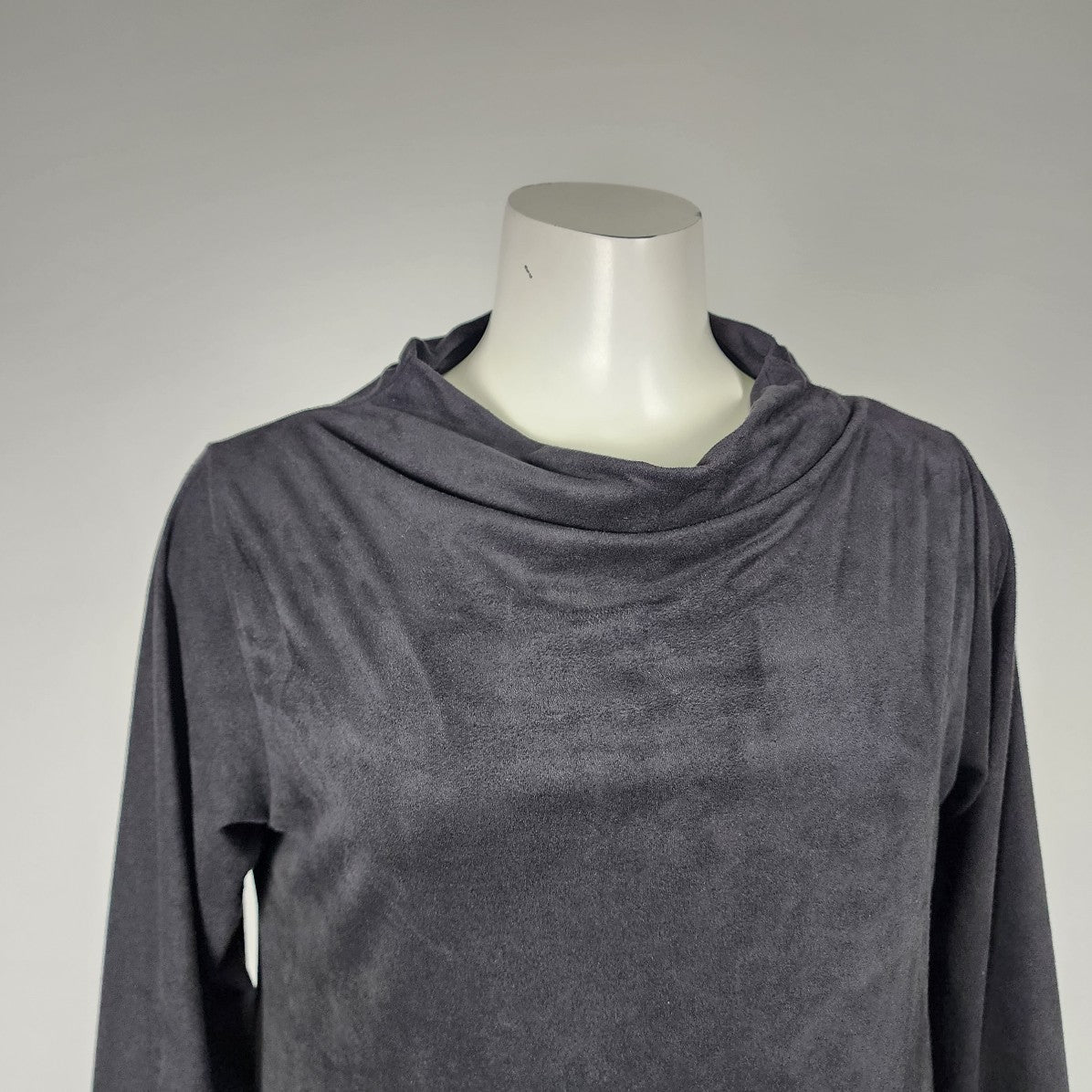 Nounke Black Faux Suede 3/4 Sleeve Dress Size M/L