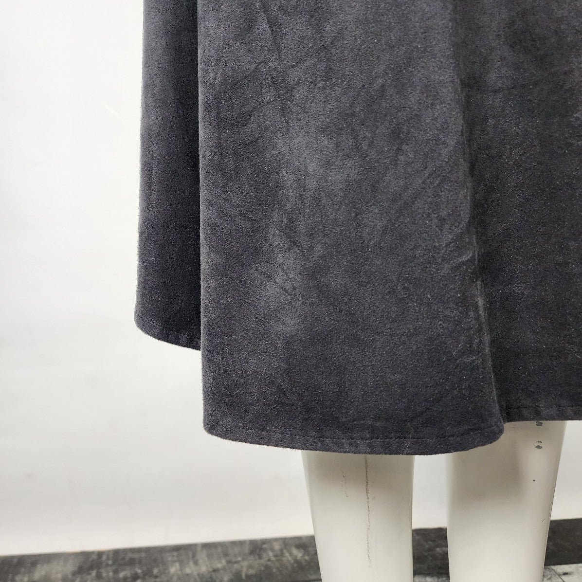 Nounke Black Faux Suede 3/4 Sleeve Dress Size M/L