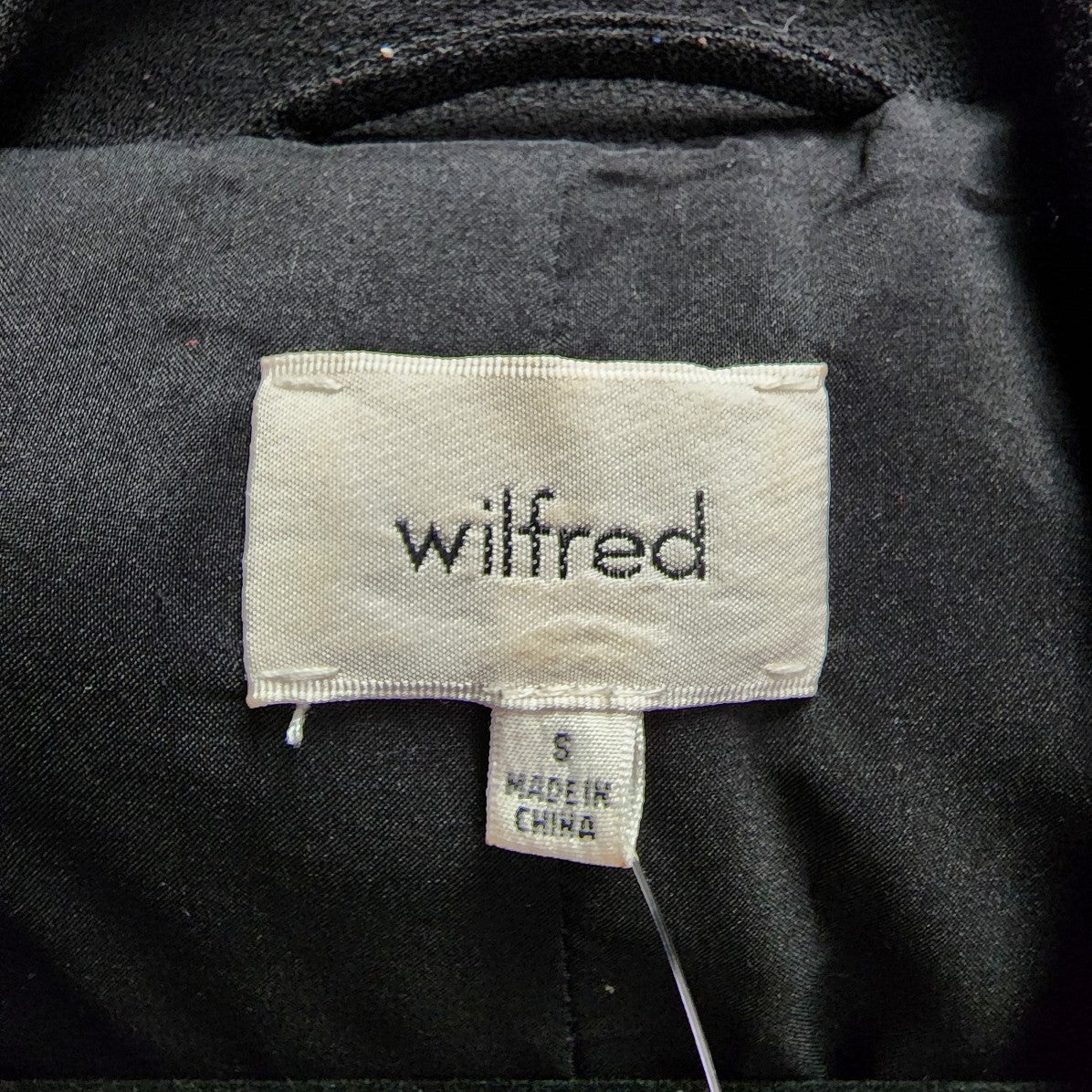 Wilfred Black Crepe Mayet Cross Button Jacket Blazer Size S