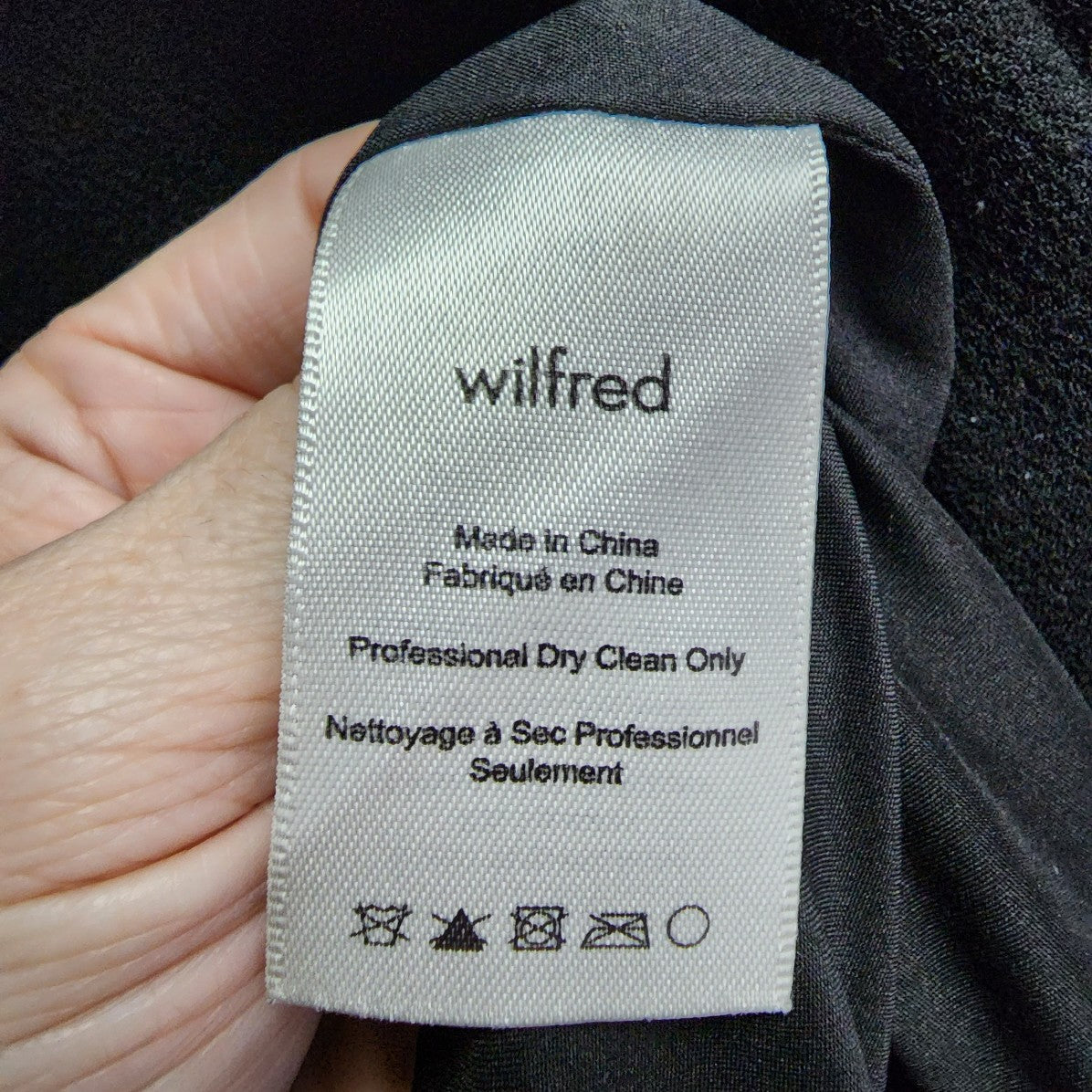Wilfred Black Crepe Mayet Cross Button Jacket Blazer Size S