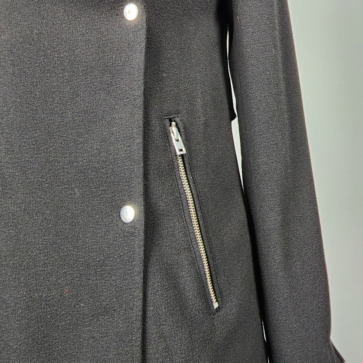 Wilfred Black Crepe Mayet Cross Button Jacket Blazer Size S