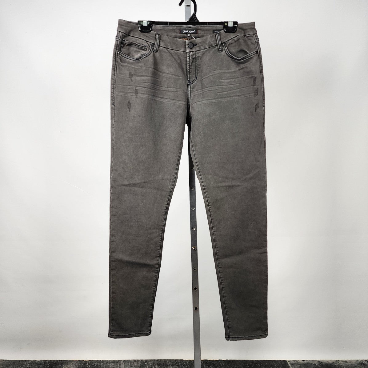 Dear John Joyrich Comfort Skinny Grey Distressed Jeans Size 31