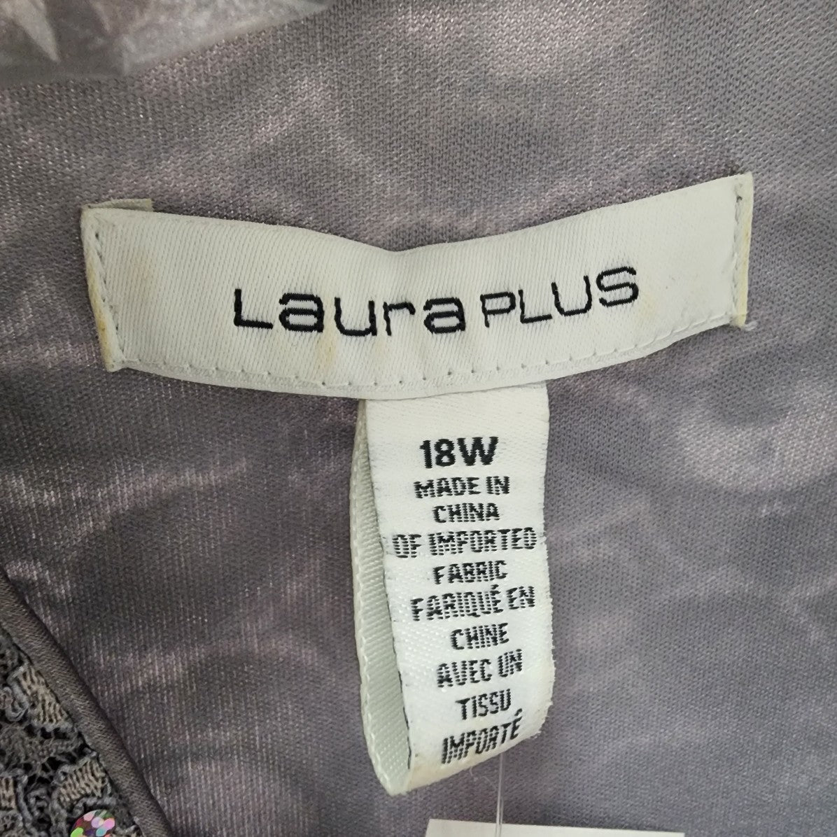 Laura Plus Grey Sequined Ruffle Tiered Dress & Jacket Size 18W