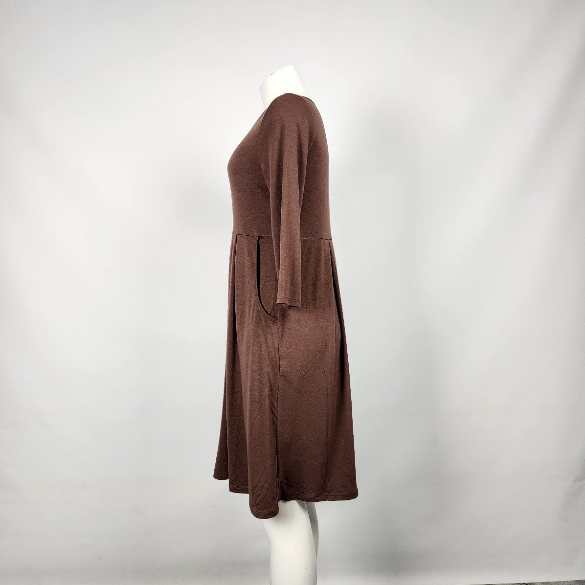 Zenana Premium Brown Long Sleeve Dress Size M/L
