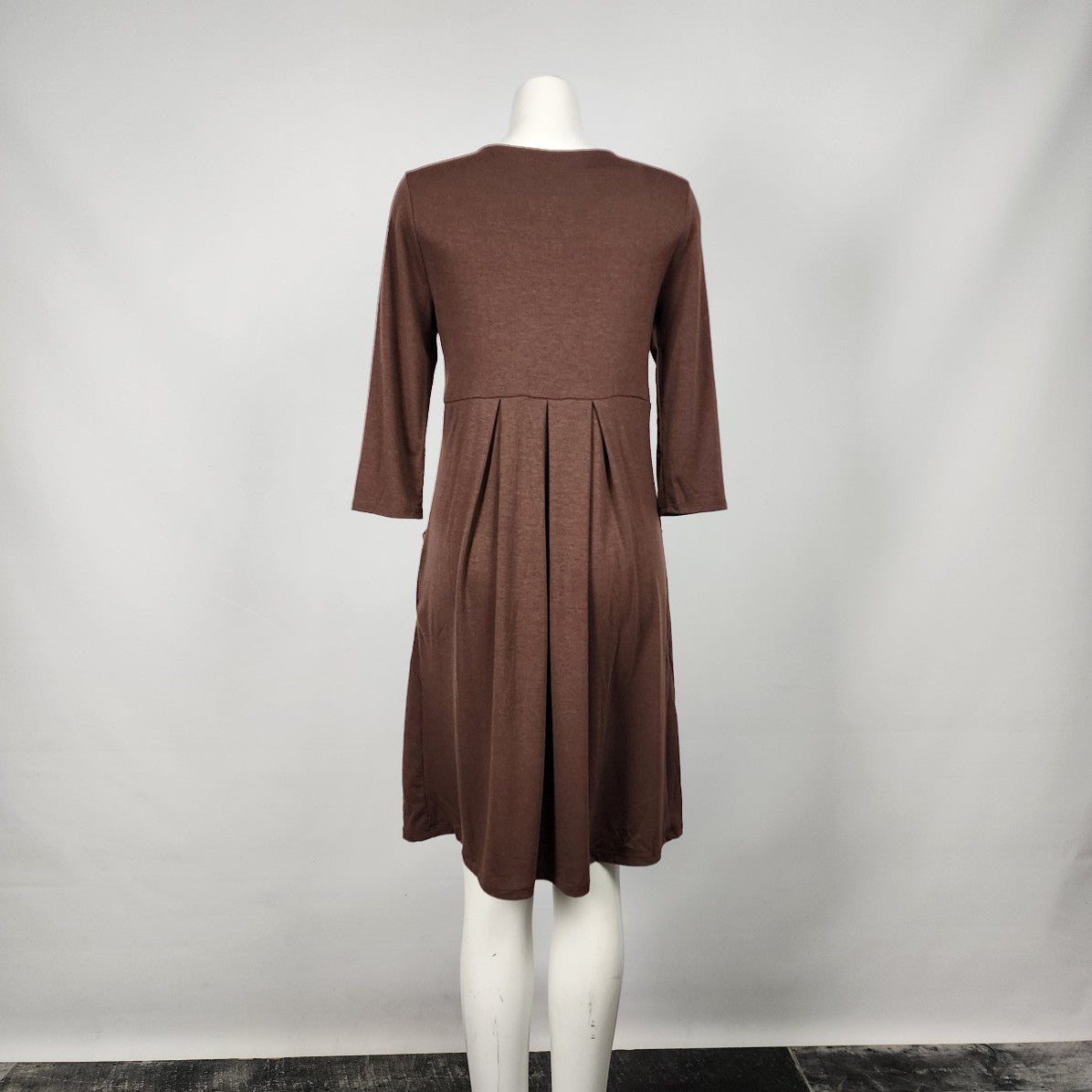 Zenana Premium Brown Long Sleeve Dress Size M/L