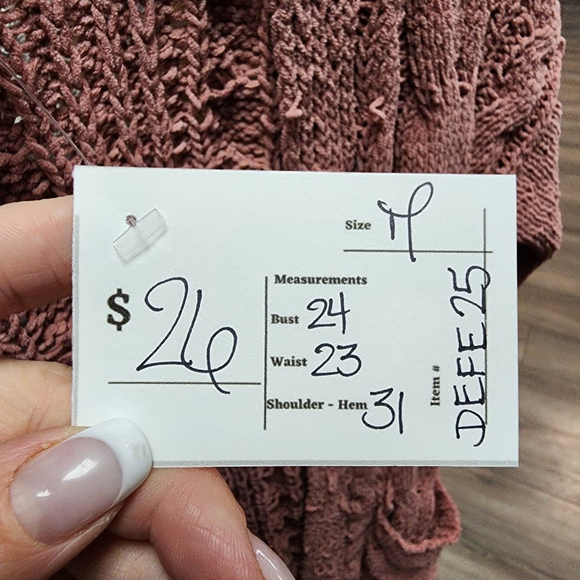 Love Tree Pink Soft Knit Cardigan Size M