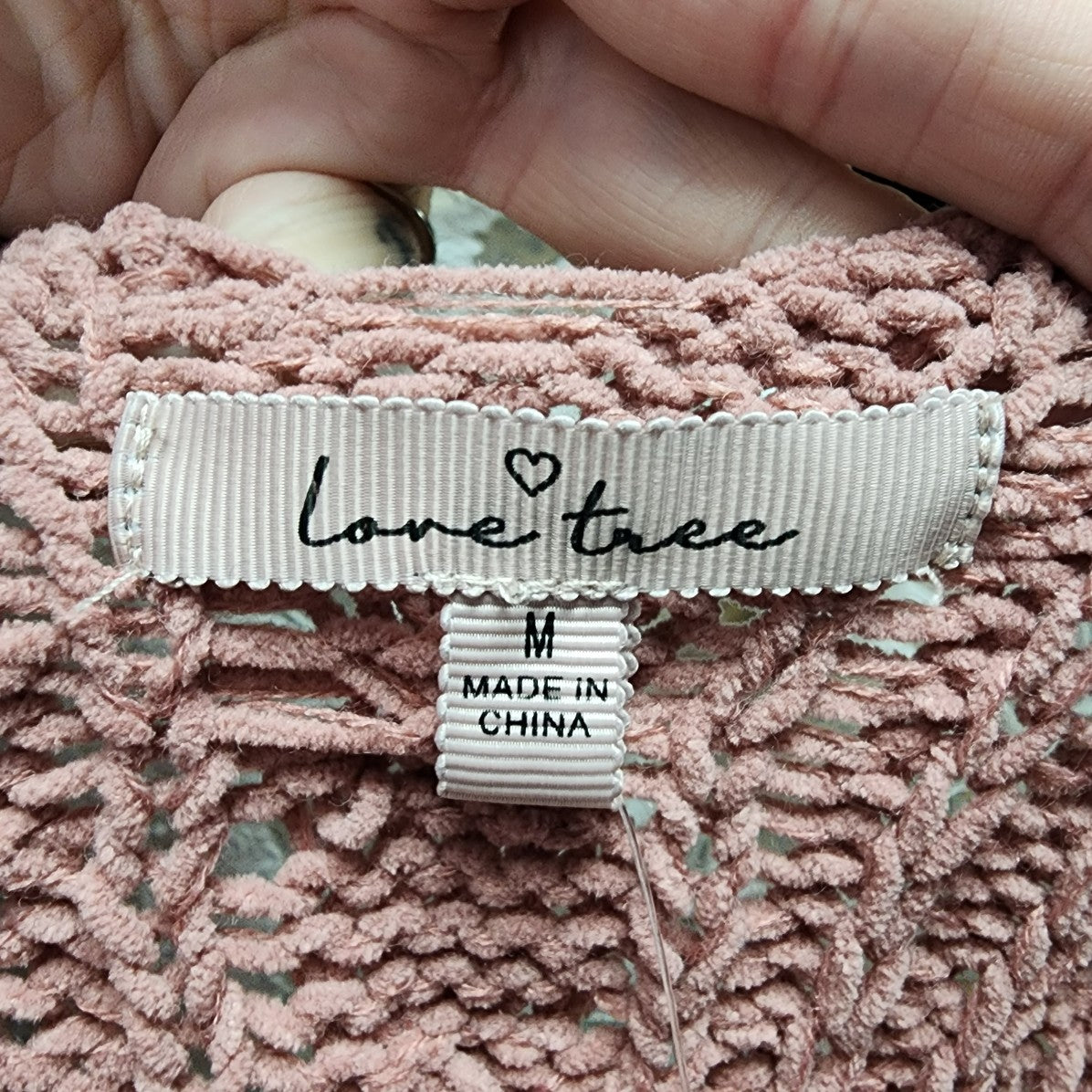 Love Tree Pink Soft Knit Cardigan Size M