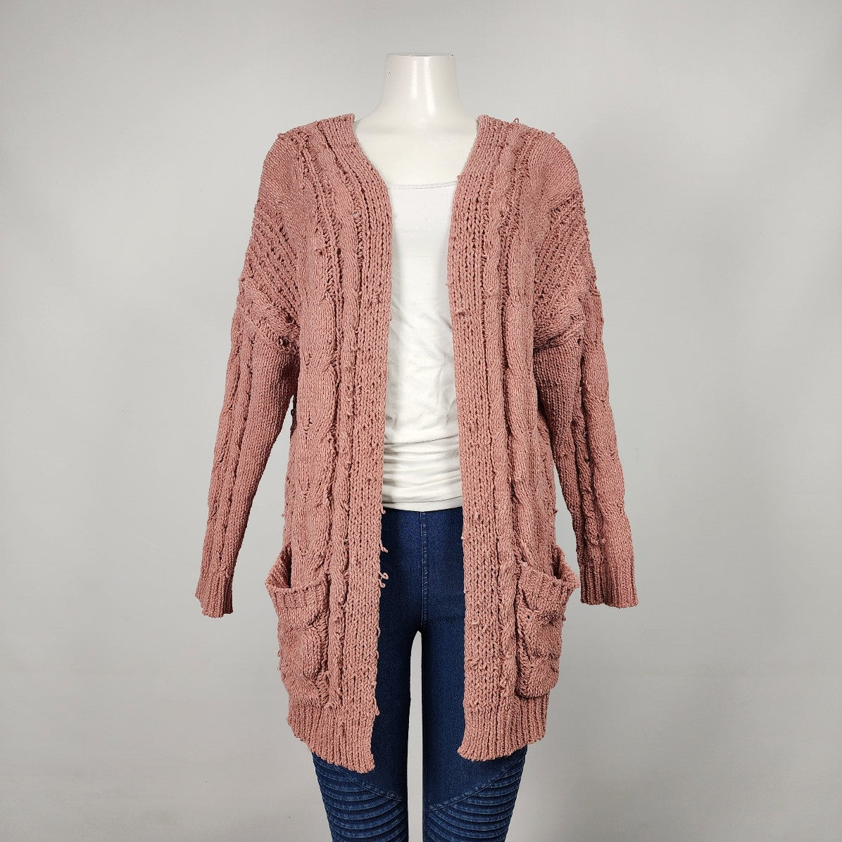 Love Tree Pink Soft Knit Cardigan Size M