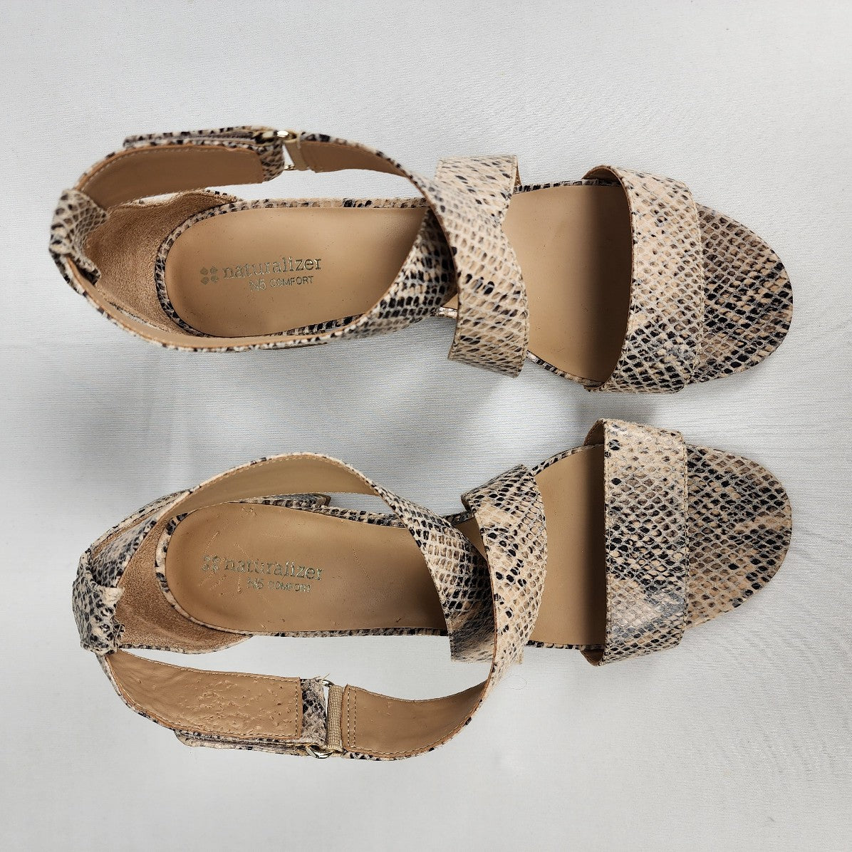 Naturalizer Adele Animal Print Strappy Heel Sandals Size 11