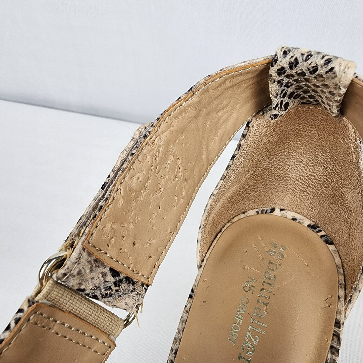 Naturalizer Adele Animal Print Strappy Heel Sandals Size 11