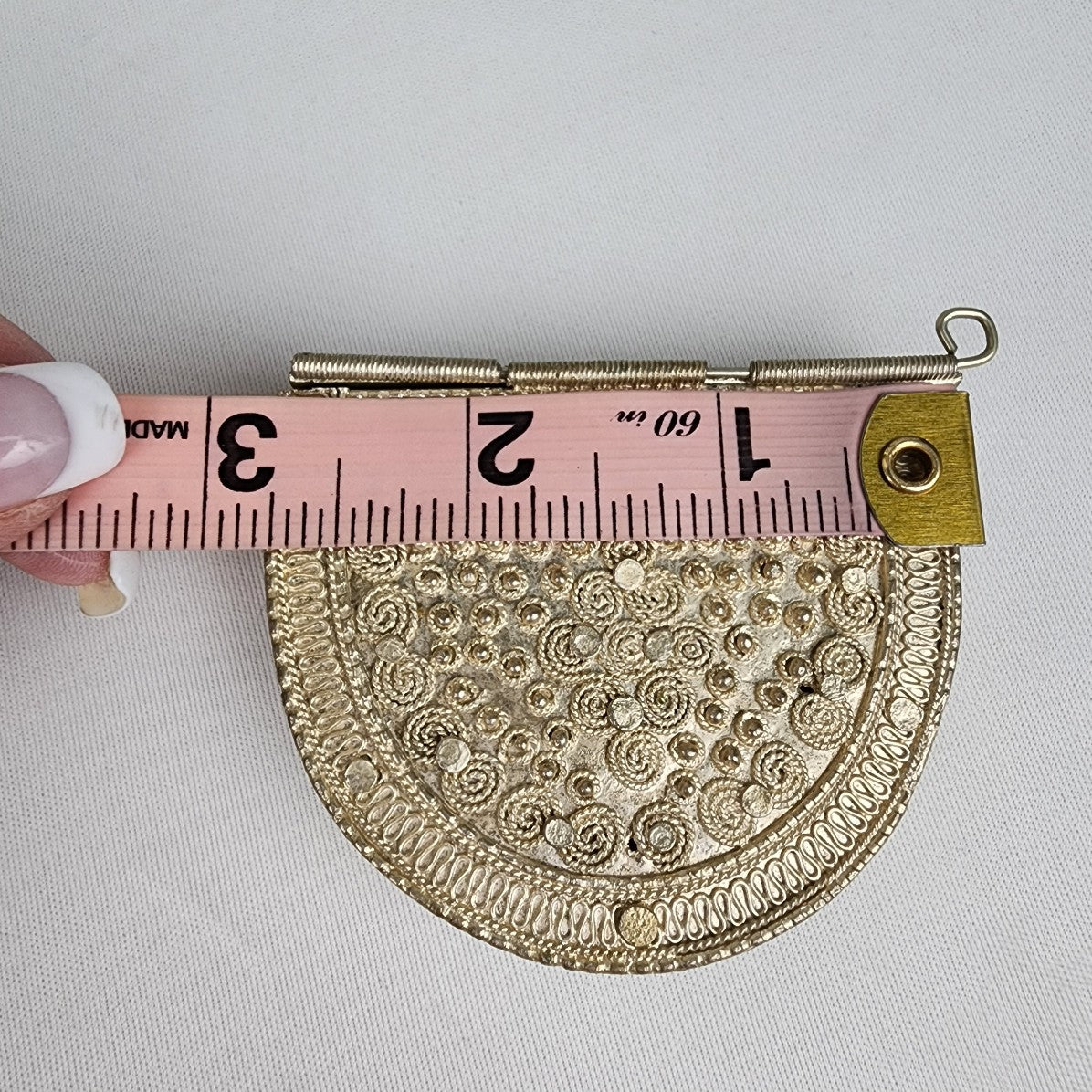 Antique Silver Mens Belt Purse Storage Box