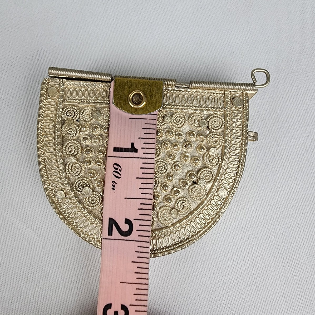 Antique Silver Mens Belt Purse Storage Box