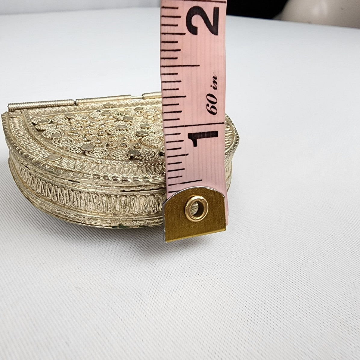 Antique Silver Mens Belt Purse Storage Box