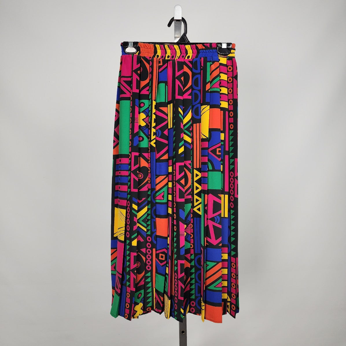 Vintage Eric Ryan Sport Pleated Bright Graphic Print Skirt Size 6