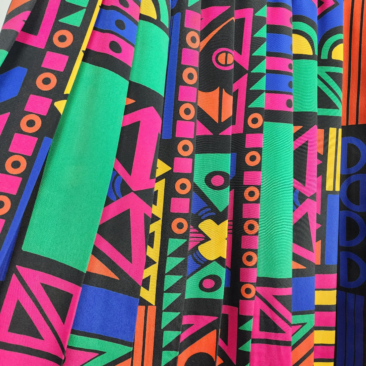 Vintage Eric Ryan Sport Pleated Bright Graphic Print Skirt Size 6