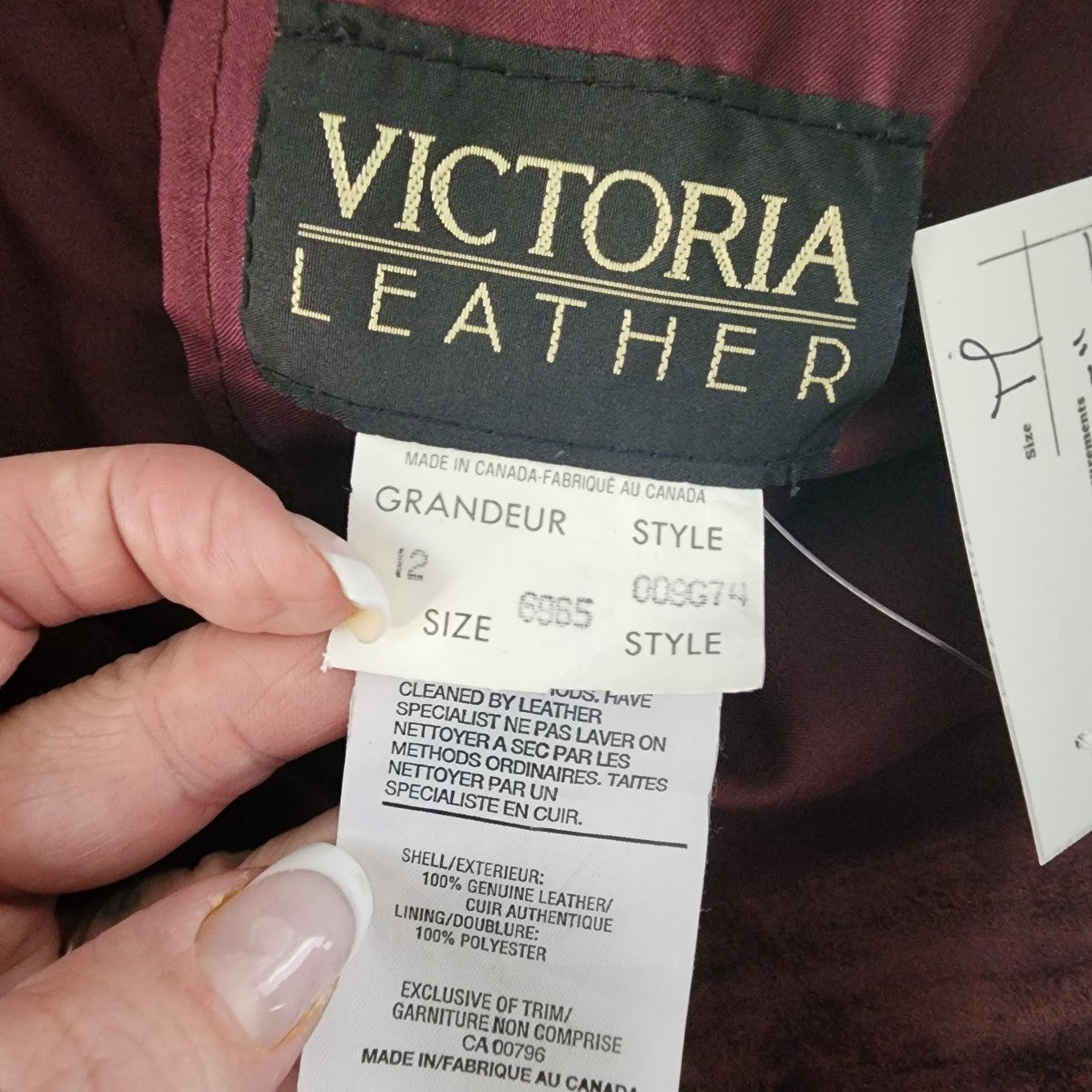 Vintage Victoria Leather Burgundy Suede Skirt Size M