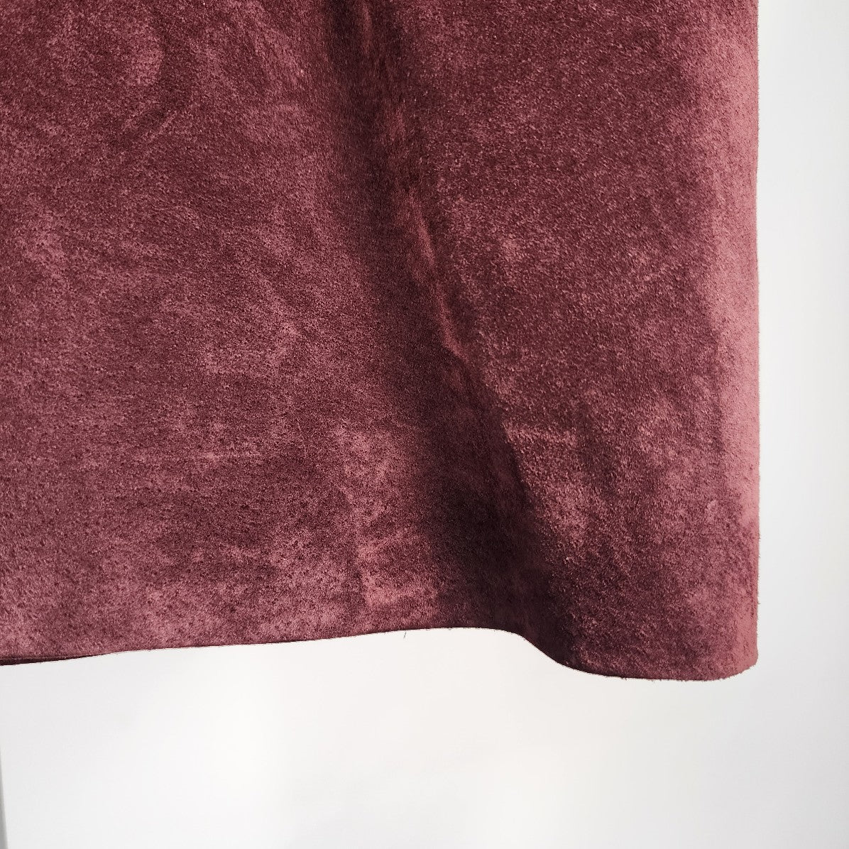 Vintage Victoria Leather Burgundy Suede Skirt Size M