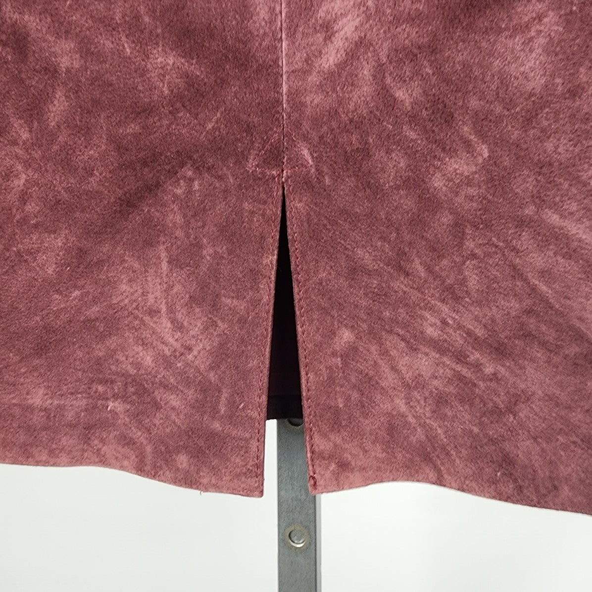 Vintage Victoria Leather Burgundy Suede Skirt Size M