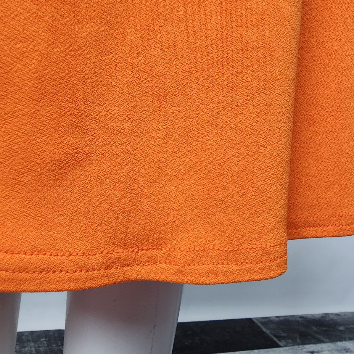 Vintage Orange Striped Midi Dress Size S