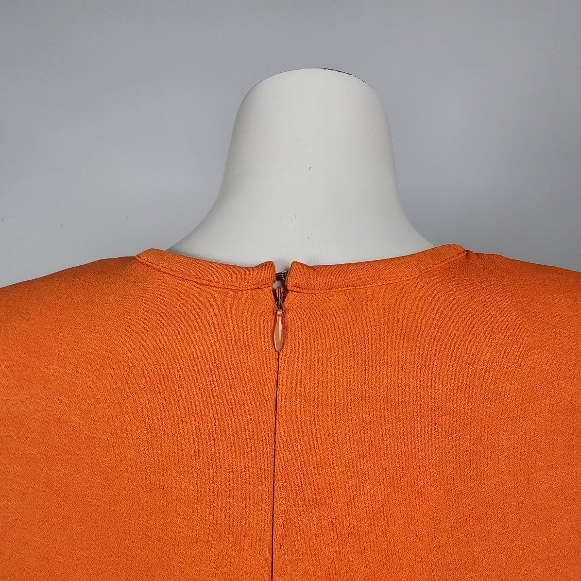Vintage Orange Striped Midi Dress Size S
