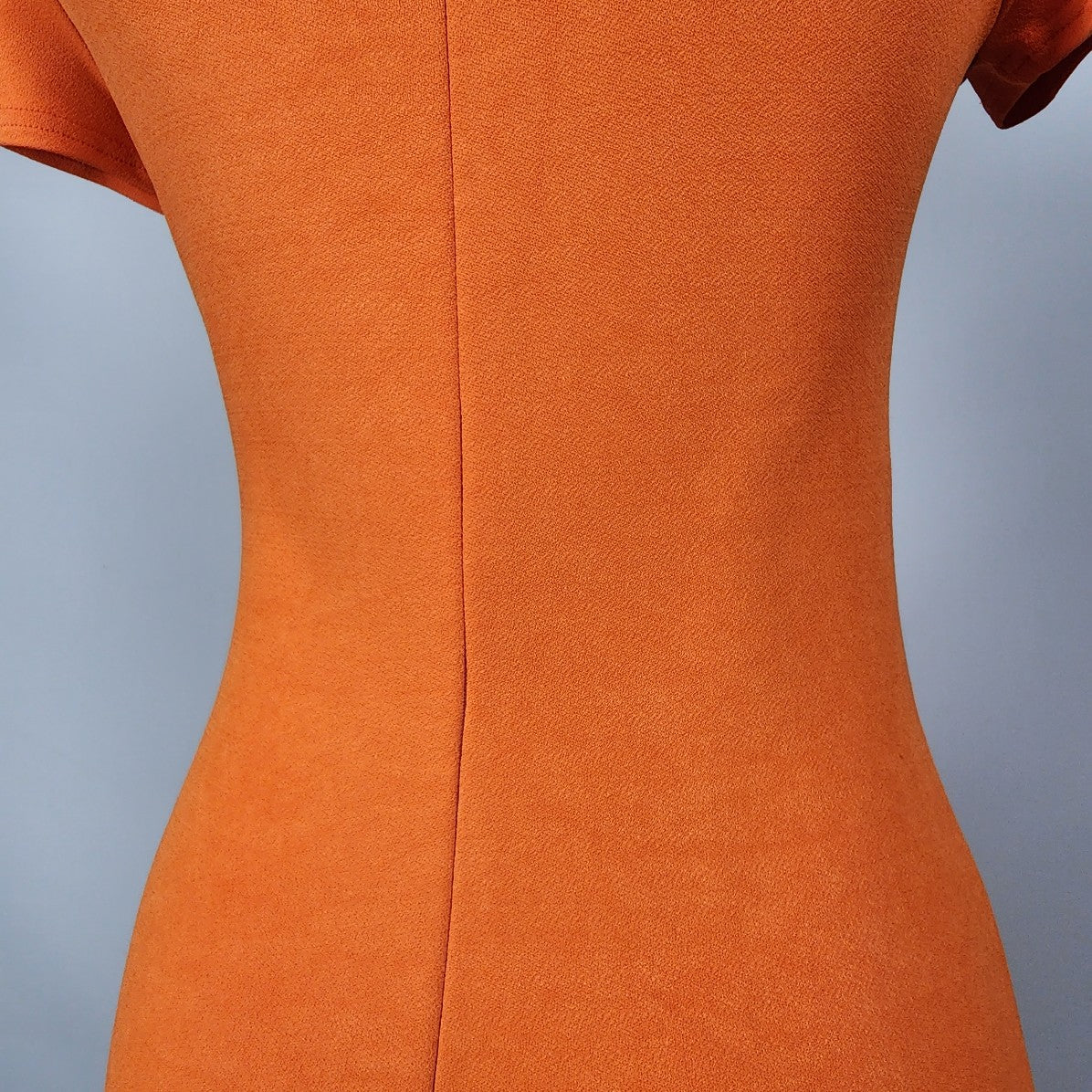 Vintage Orange Striped Midi Dress Size S