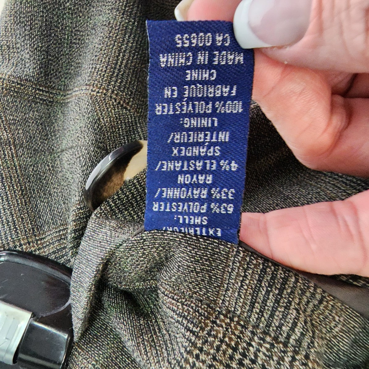 Reitmans Brown Tweed Button Detail Skirt Size S