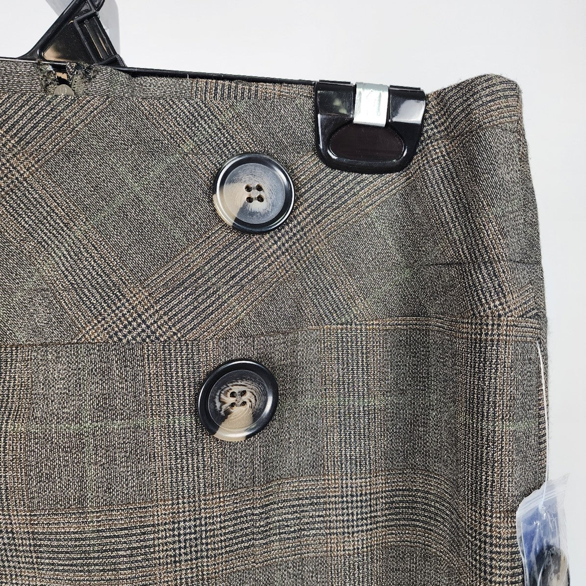 Reitmans Brown Tweed Button Detail Skirt Size S