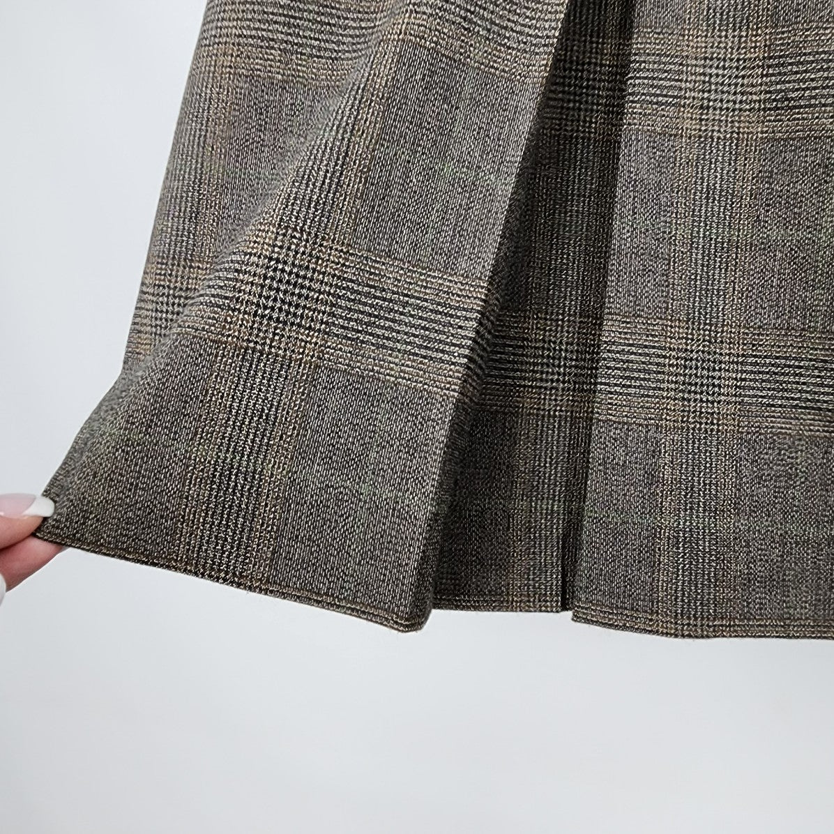 Reitmans Brown Tweed Button Detail Skirt Size S