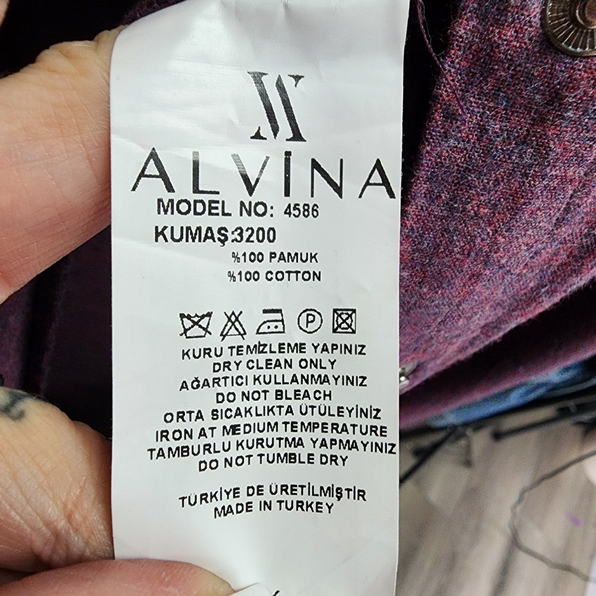 Alvina Purple Cotton Snap Front Shirt Dress Size M