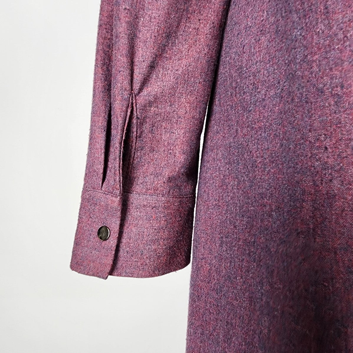 Alvina Purple Cotton Snap Front Shirt Dress Size M