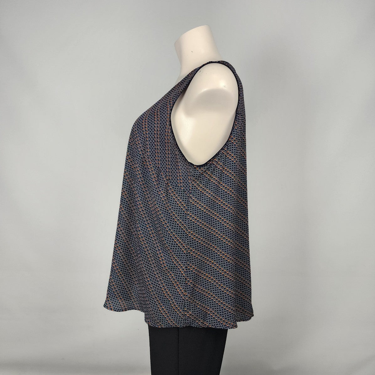 In Every Story Navy & Brown Top Size 3X