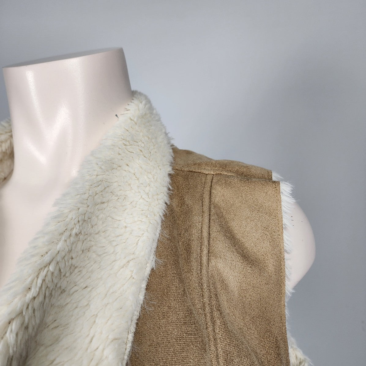 Point Zero Faux Fur Brown Vest Size 2X