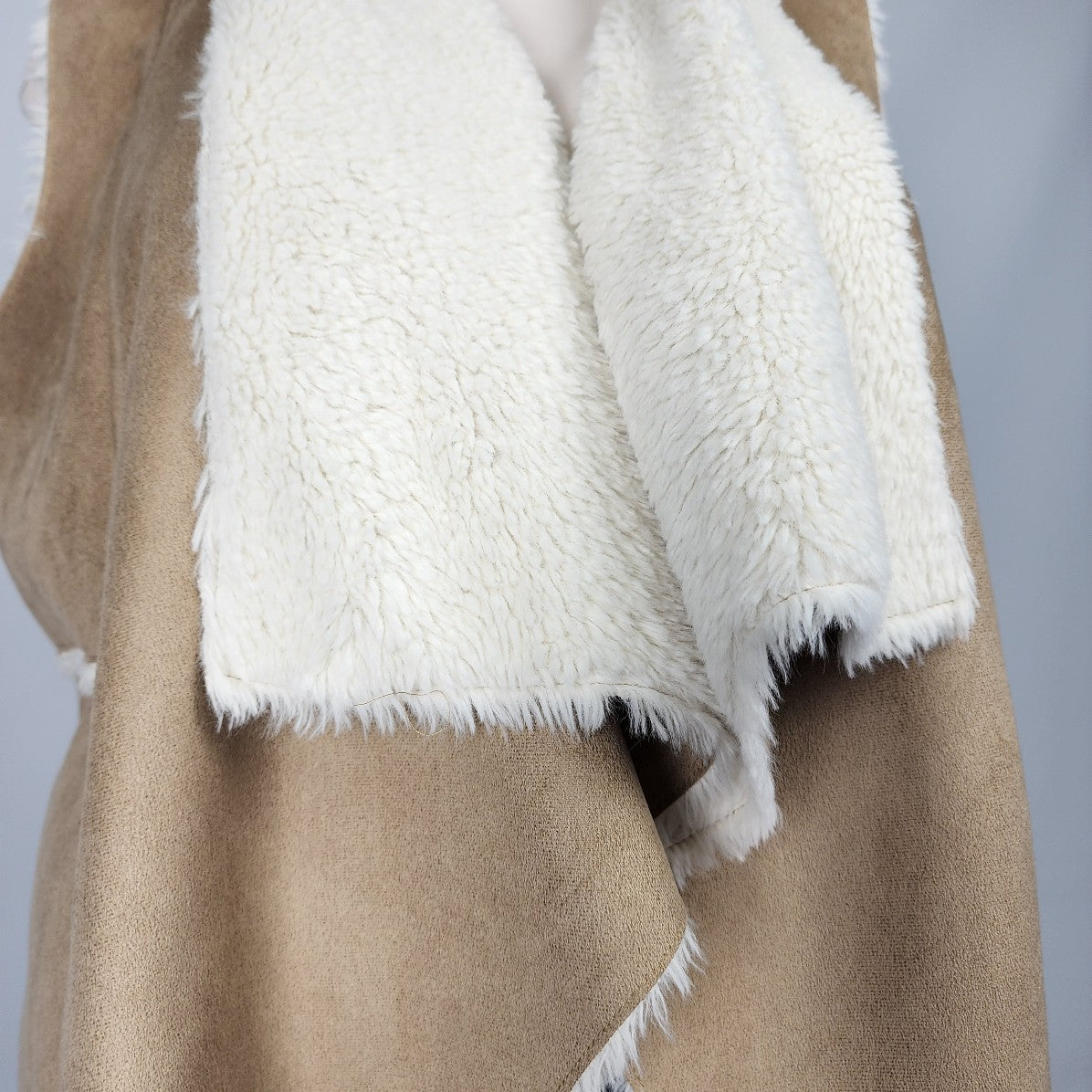 Point Zero Faux Fur Brown Vest Size 2X