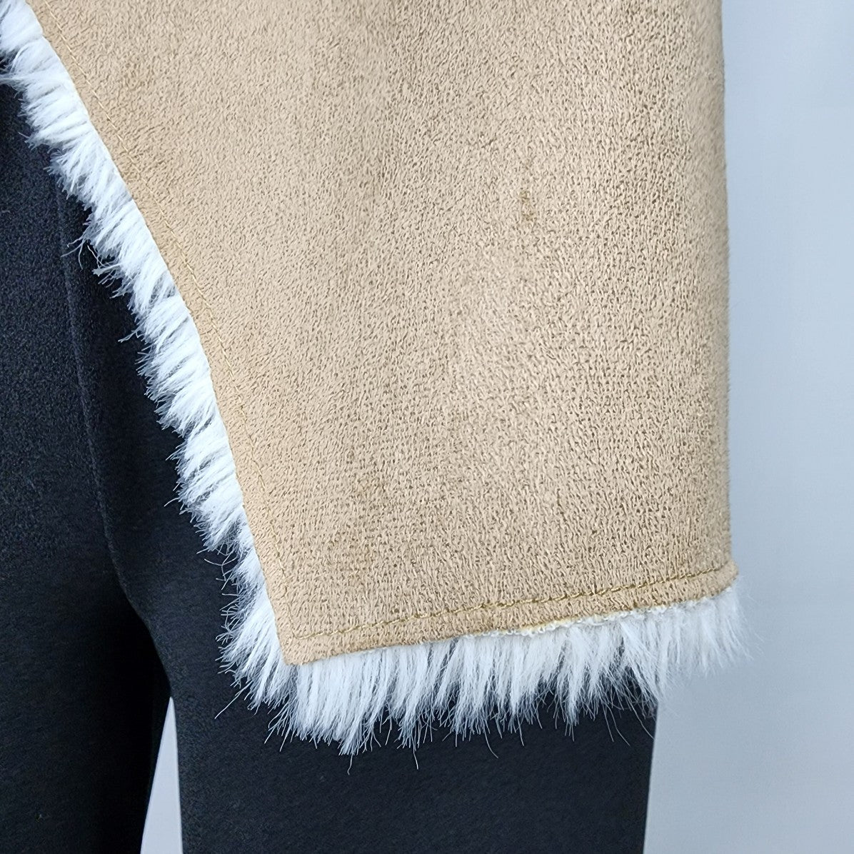Point Zero Faux Fur Brown Vest Size 2X