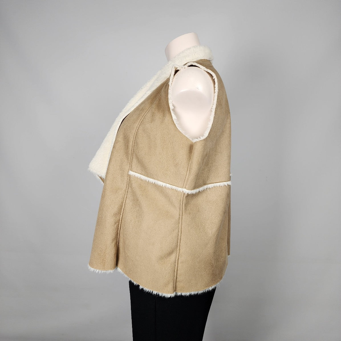 Point Zero Faux Fur Brown Vest Size 2X