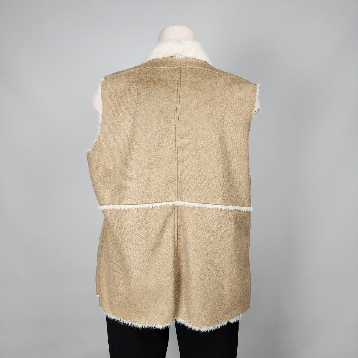 Point Zero Faux Fur Brown Vest Size 2X