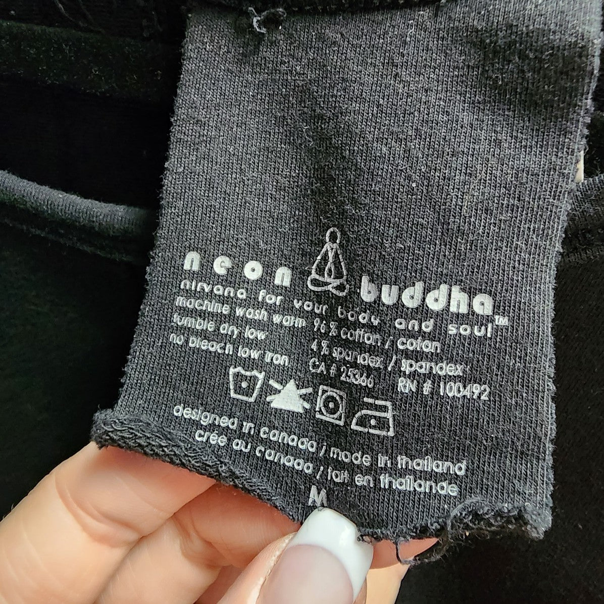 Neon Buddha Black Cotton Sweatshirt Size M