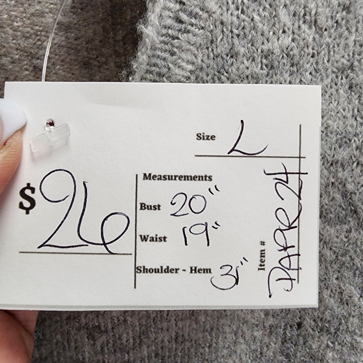 Only Grey Soft Knit Oversize Sweater Size L