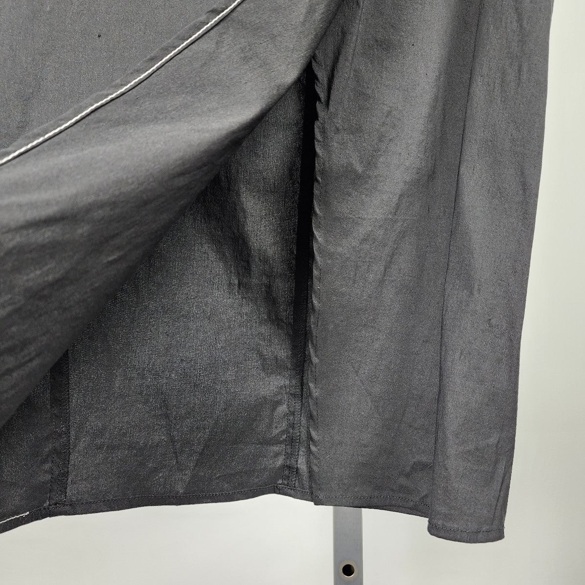 Sarah Pacini Made In Italy Black Linen Cotton Pencil Long Skirt Size 0