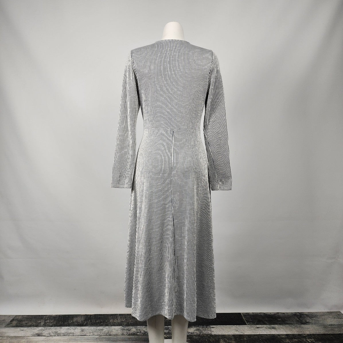 Caution To The Wind Striped Midi Dress Size M
