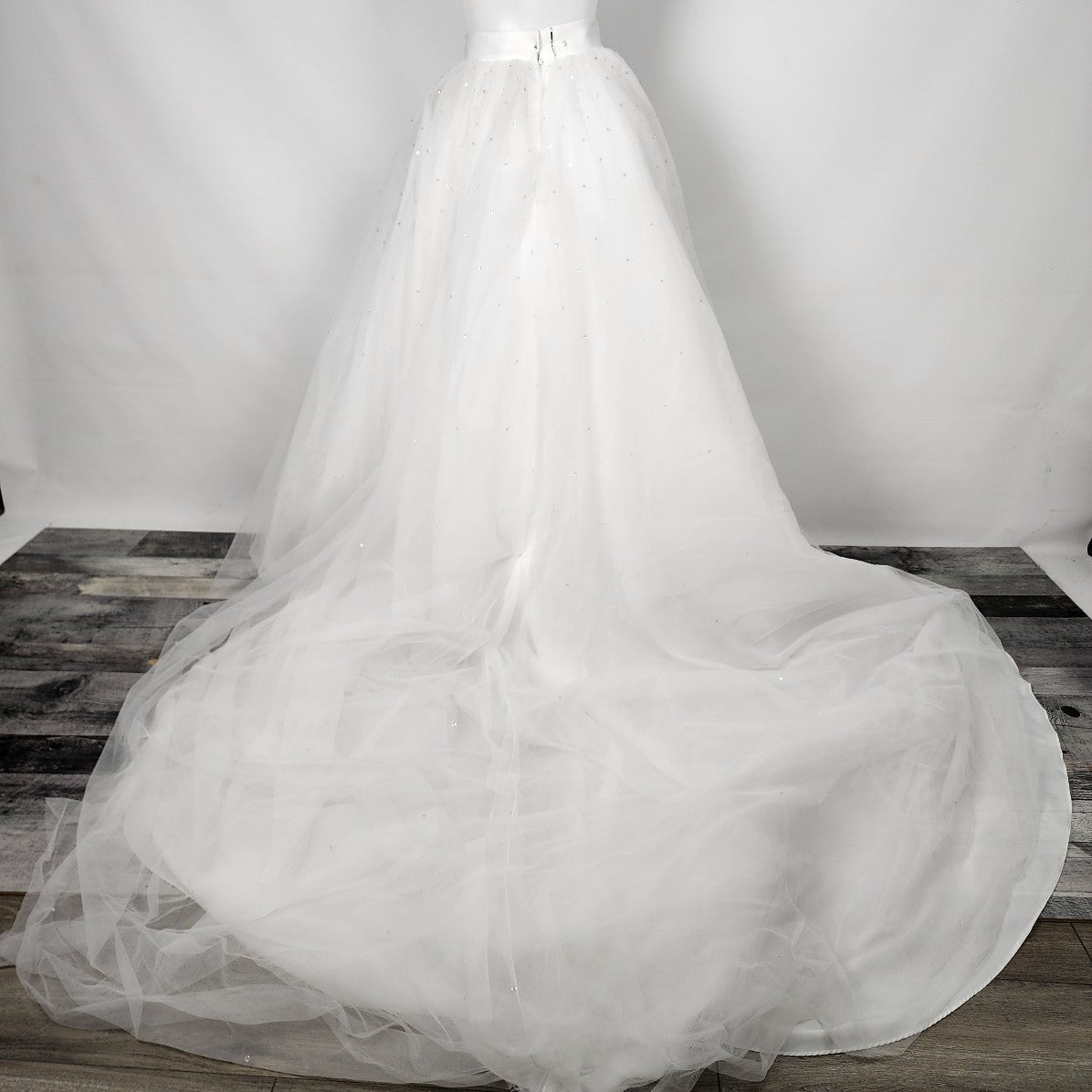 White Beaded Tulle Skirt Size XS