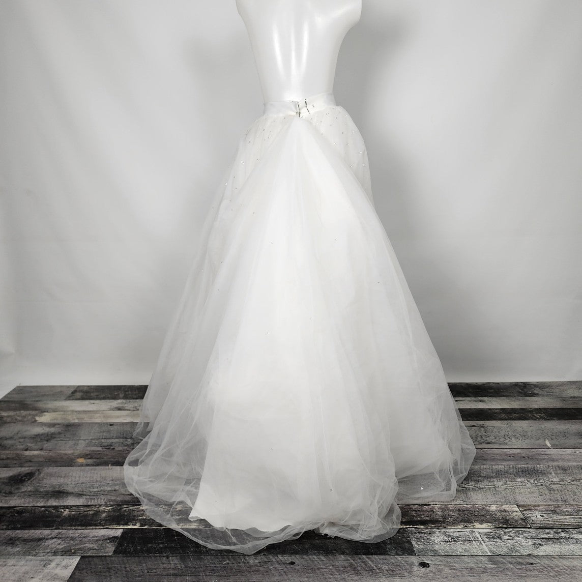 White Beaded Tulle Skirt Size XS