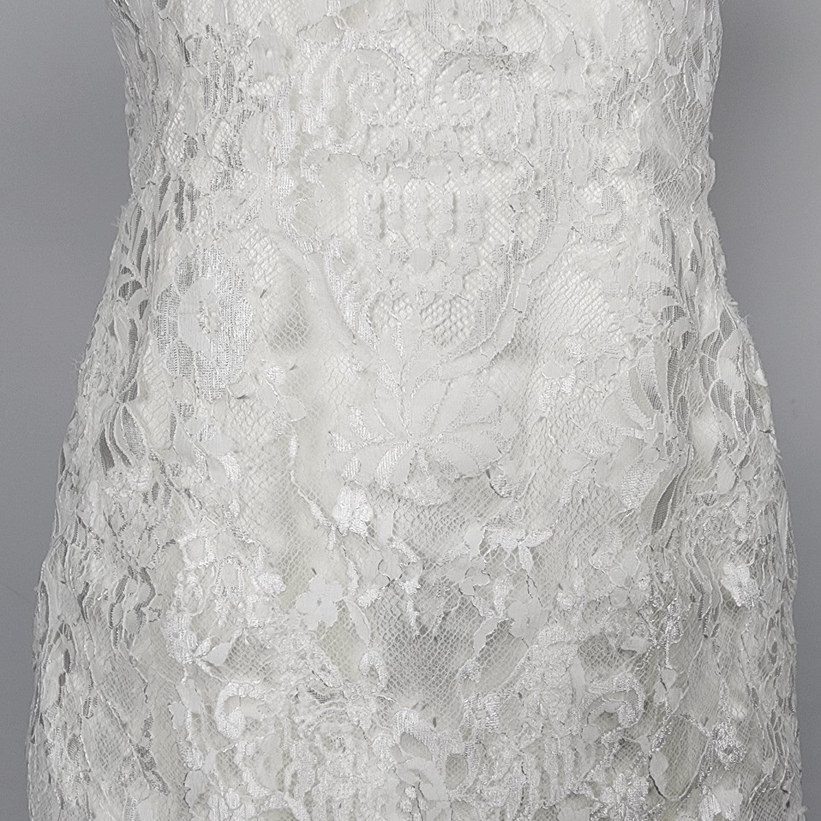 Allure Bridals White Lace Mermaid Wedding Gown Size 10