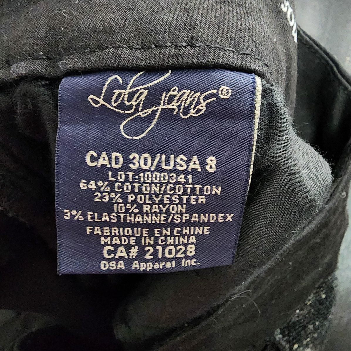 Lola Jeans Black Sequined Stretchy Jeans Size 8