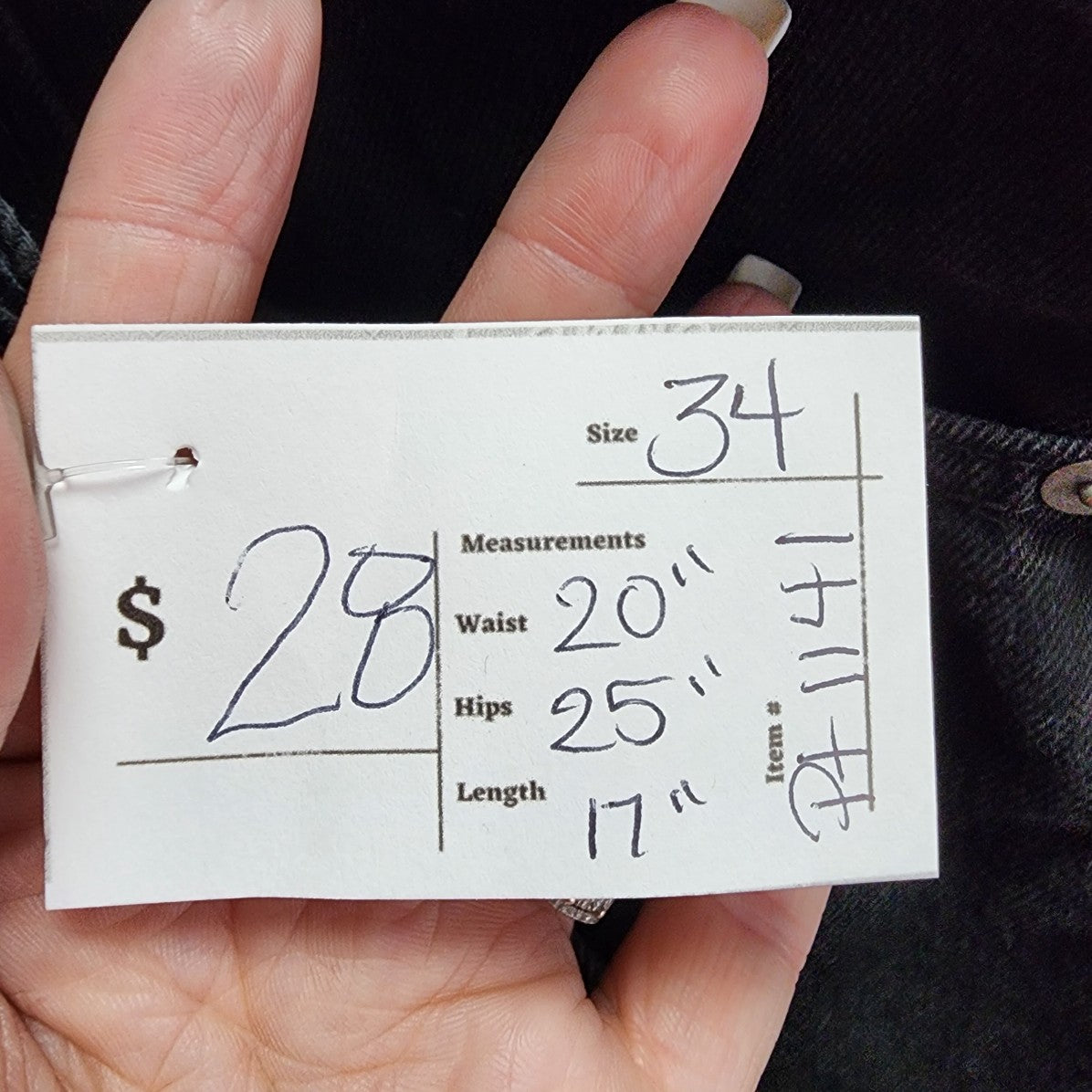 Madewell Black Denim Mini Skirt Size 34