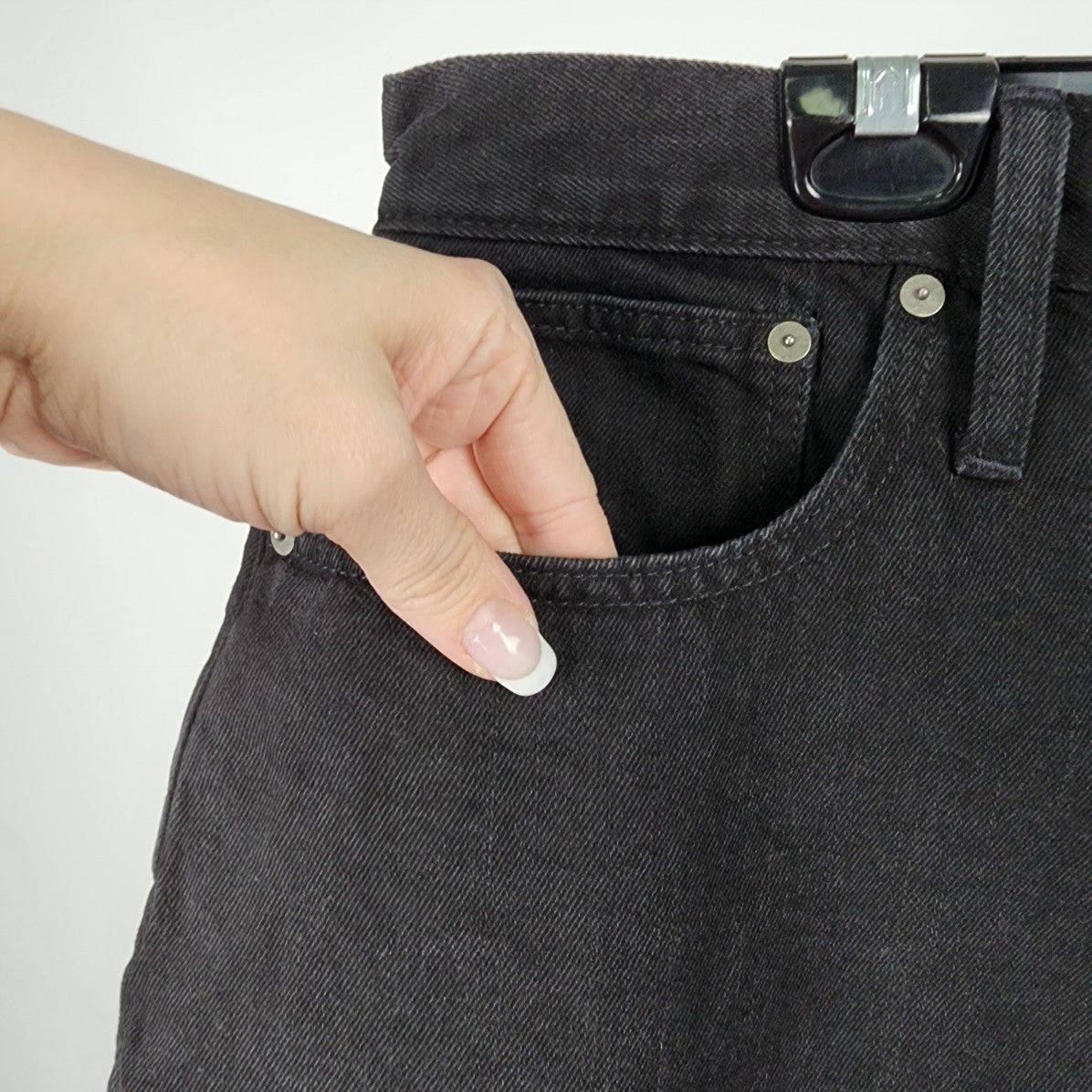 Madewell Black Denim Mini Skirt Size 34