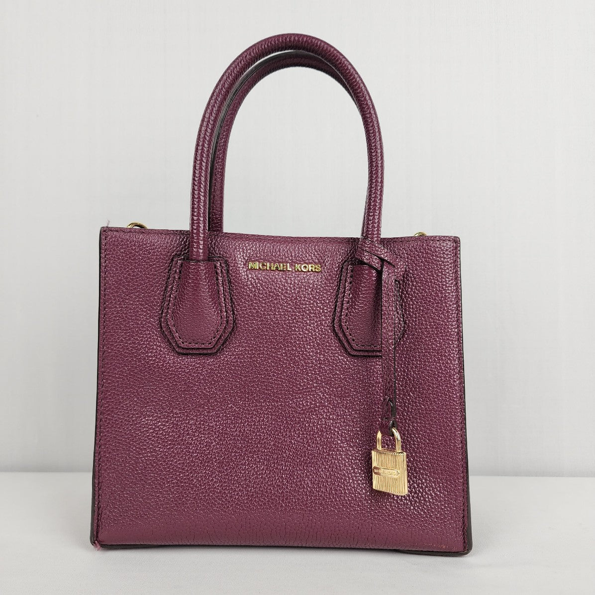 Michael Kors Mercer Mini Tote Purple Leather Purse