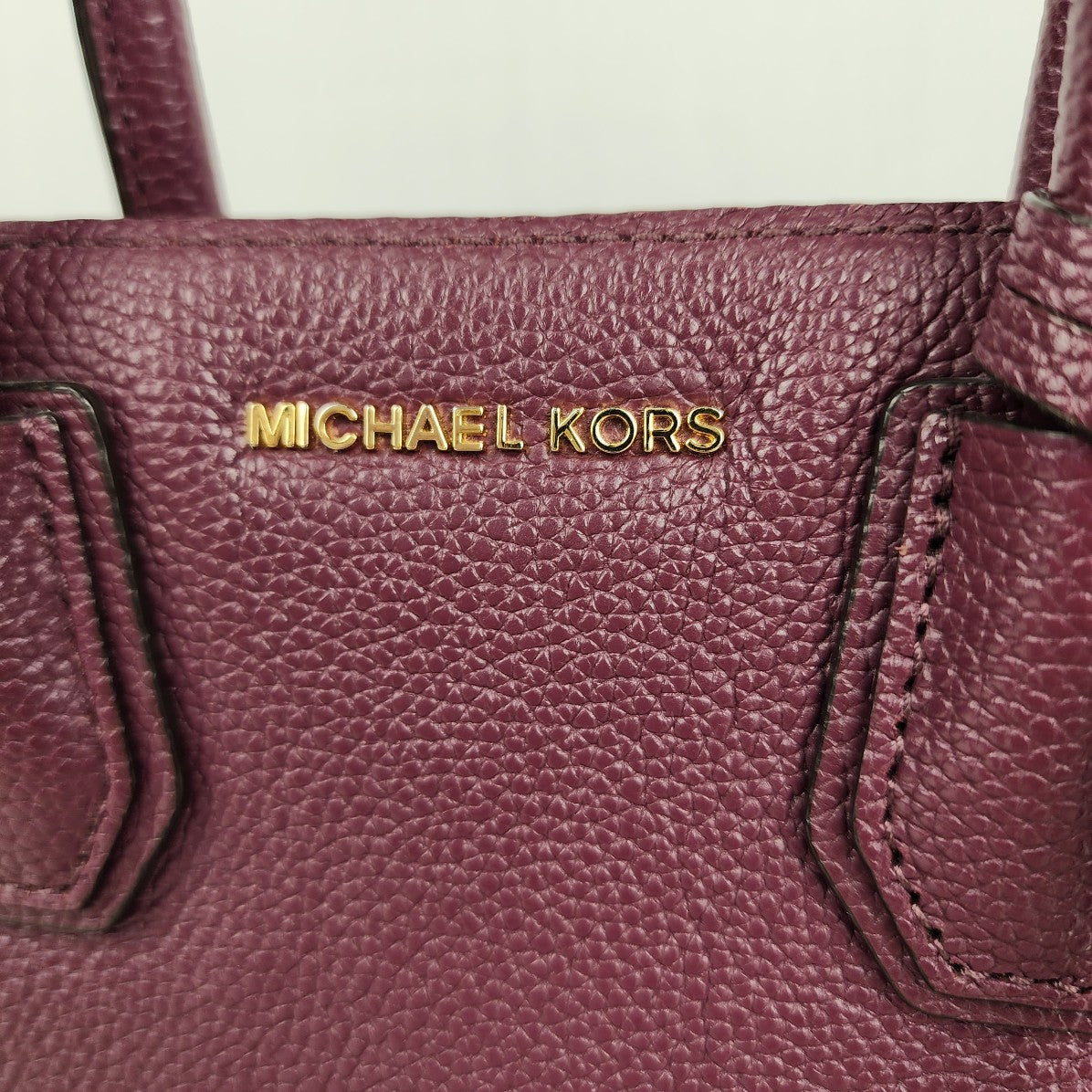Michael Kors Mercer Mini Tote Purple Leather Purse